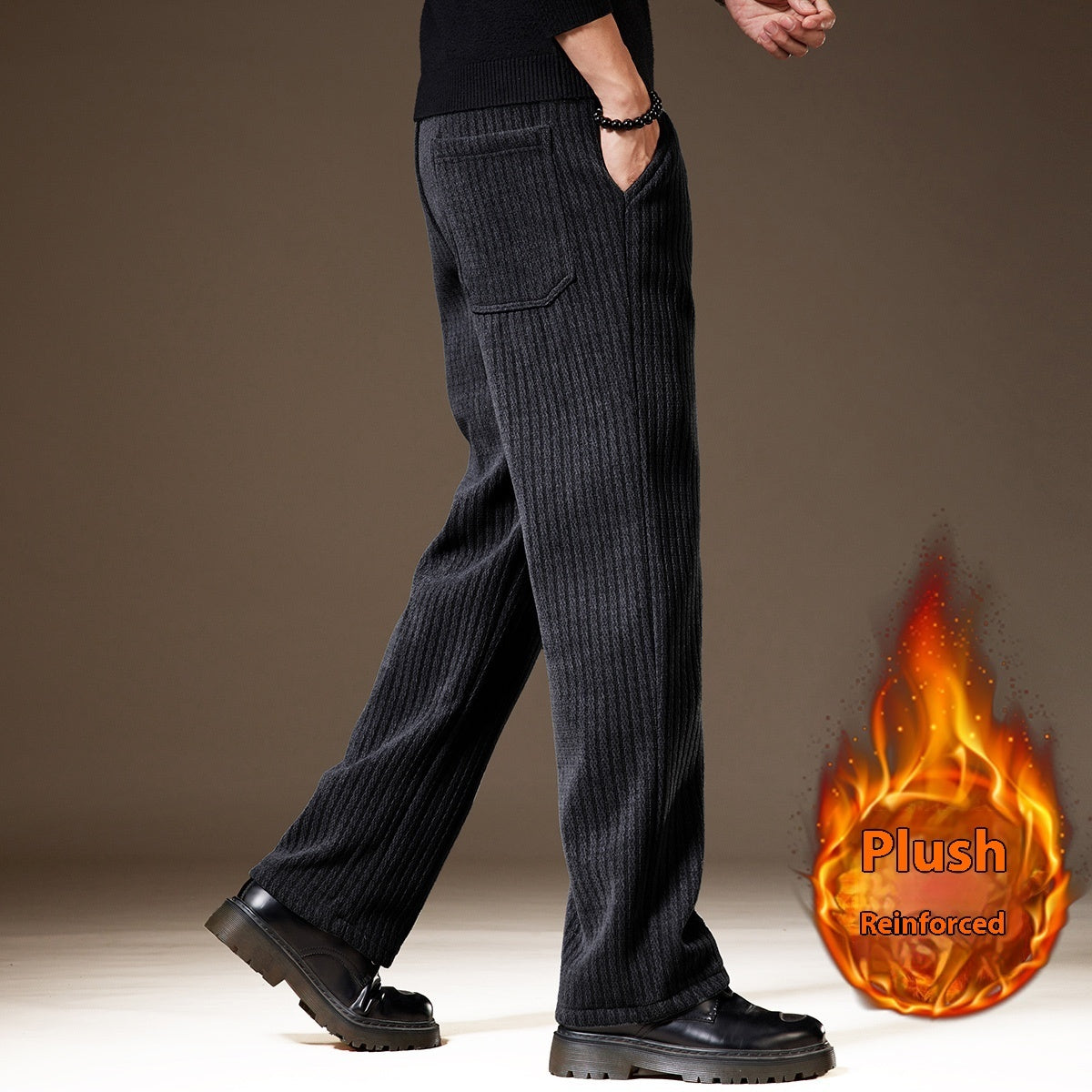 Thick Stripe Velvet Heavy Corduroy Pants
