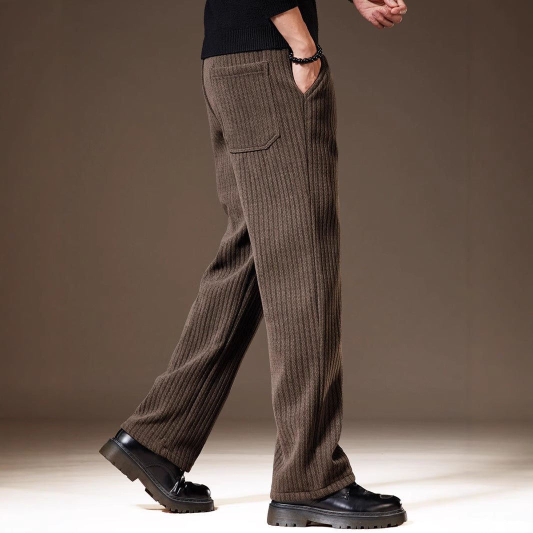 Thick Stripe Velvet Heavy Corduroy Pants