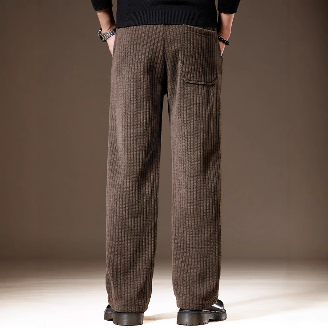 Thick Stripe Velvet Heavy Corduroy Pants