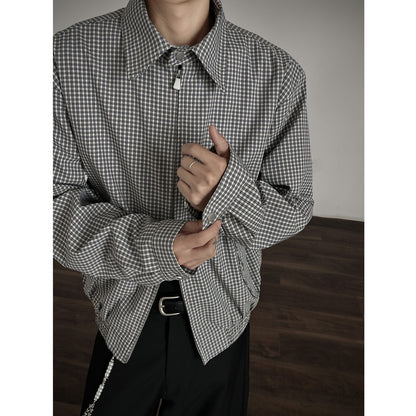 Korean Style Plaid Short Jacket