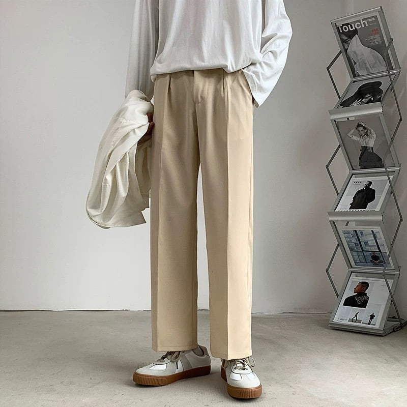 Loose Korean Style Casual White  Trousers