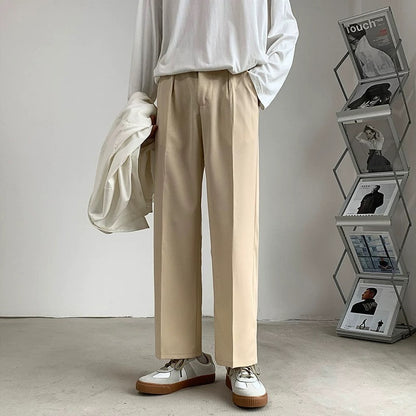 Loose Korean Style Casual White  Trousers