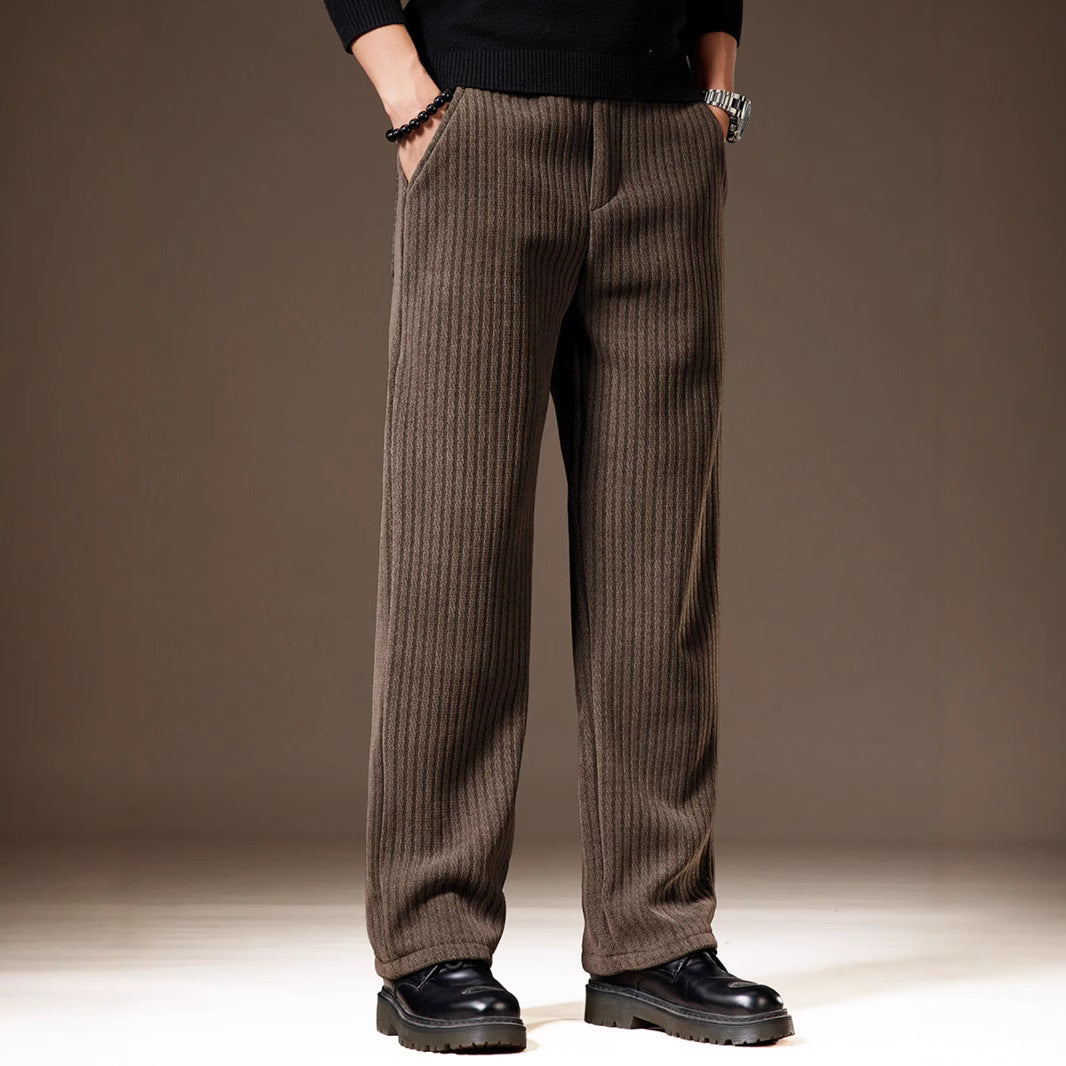 Thick Stripe Velvet Heavy Corduroy  Pants