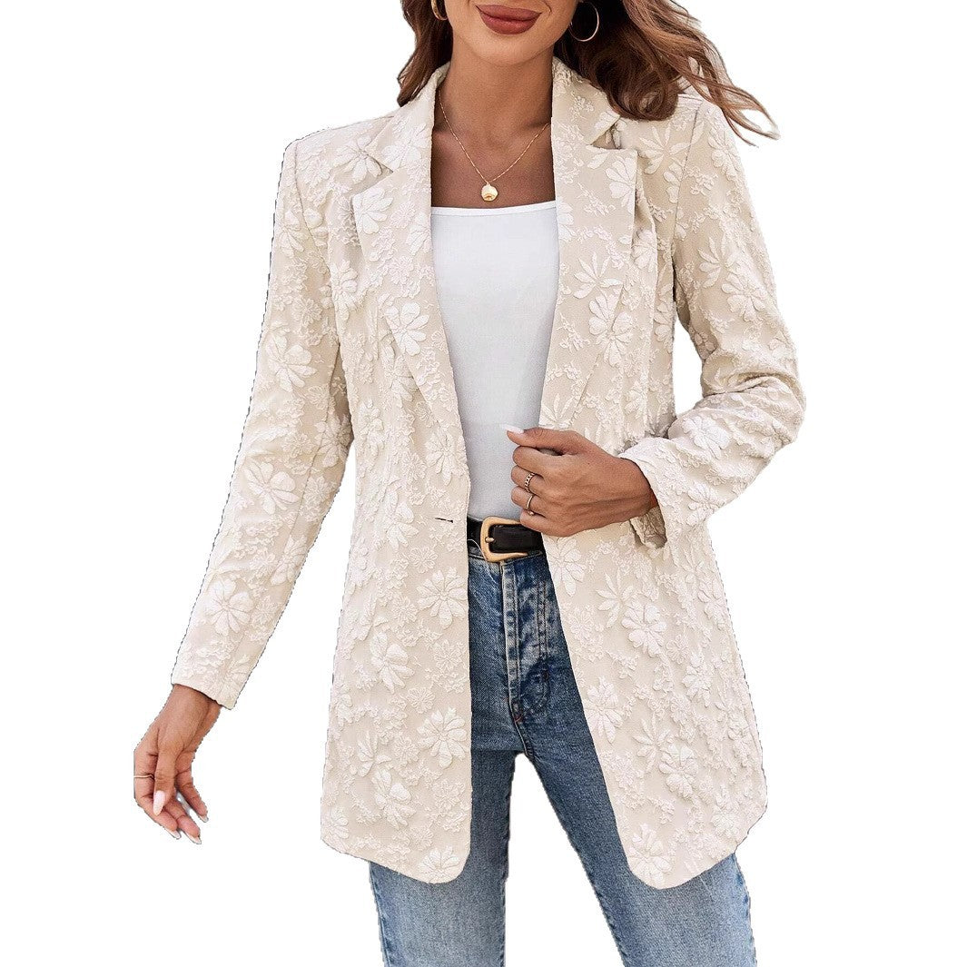 Single Buckle Slimming  Coat For Women