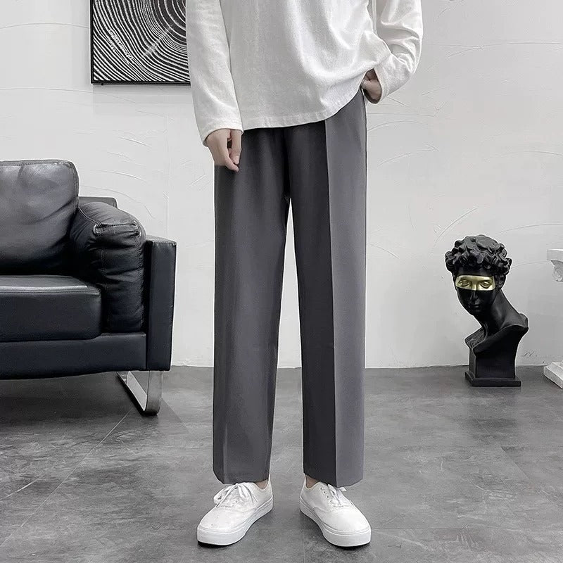 Loose Korean Style Casual White  Trousers